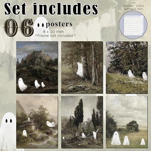 06 Pcs Unframed Vintage Ghost Altered Art (Unframed / Ghost 1)
