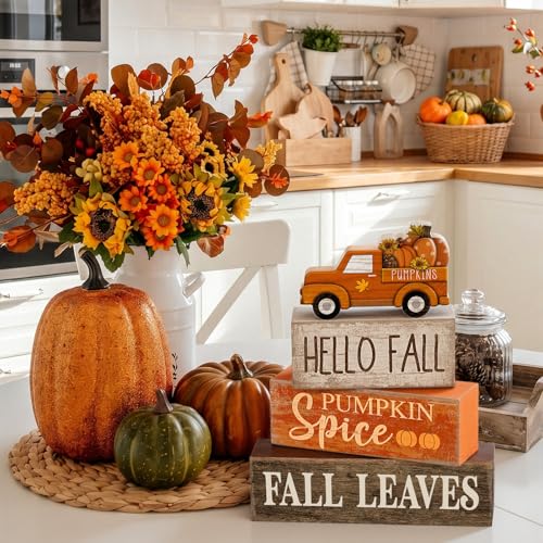 4 Pcs Fall Table Decor (Fall Leaves)