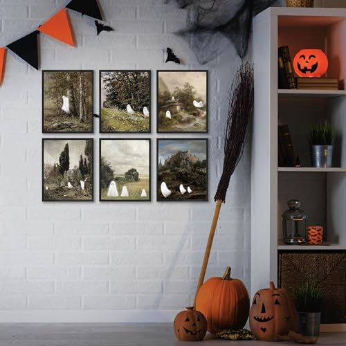 06 Pcs Unframed Vintage Ghost Altered Art (Unframed / Ghost 1)