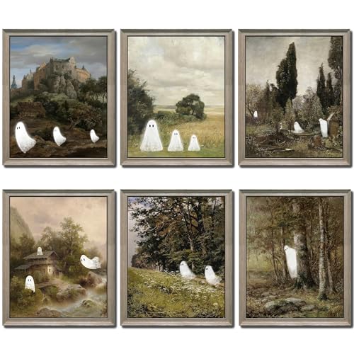 06 Pcs Unframed Vintage Ghost Altered Art (Unframed / Ghost 1)