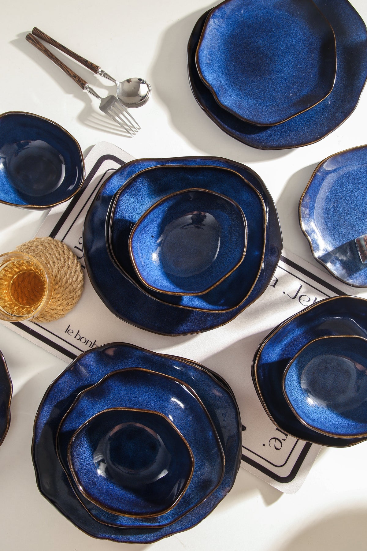 Ocean Blue  Organic Dinnerware Set