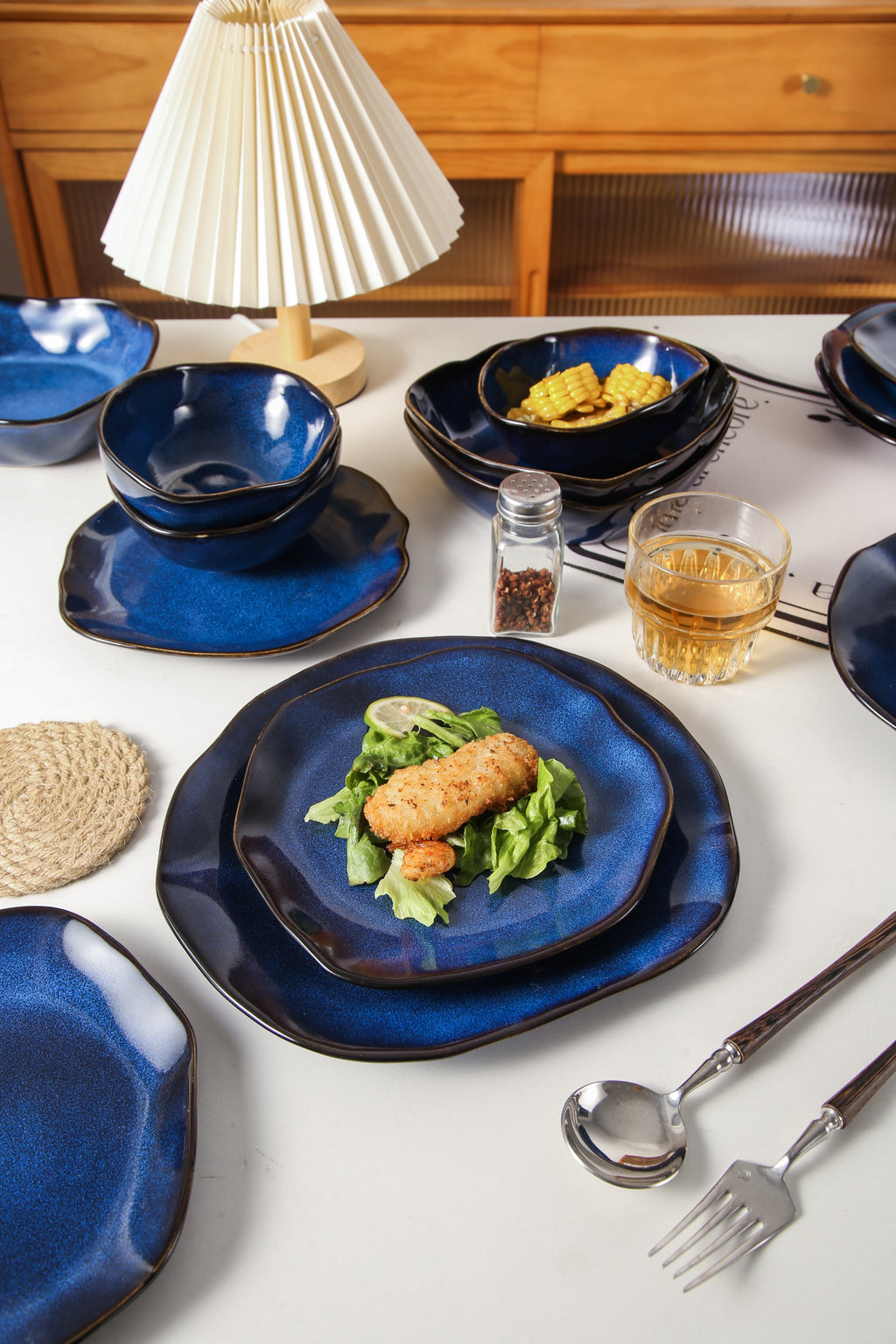 Ocean Blue  Organic Dinnerware Set