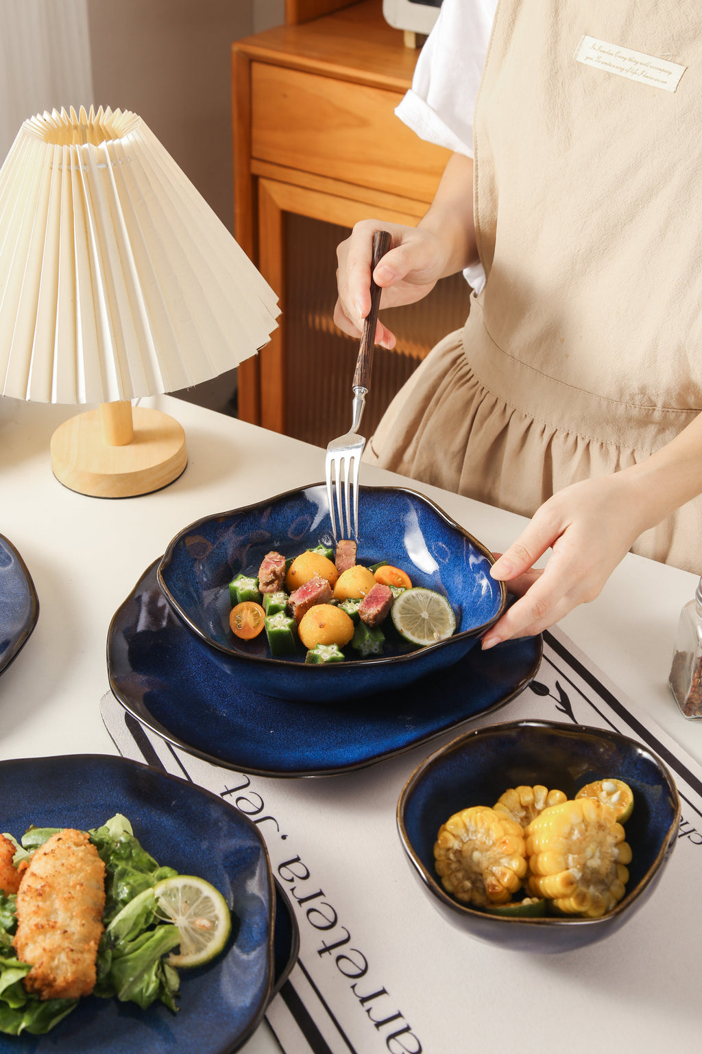 Ocean Blue  Organic Dinnerware Set