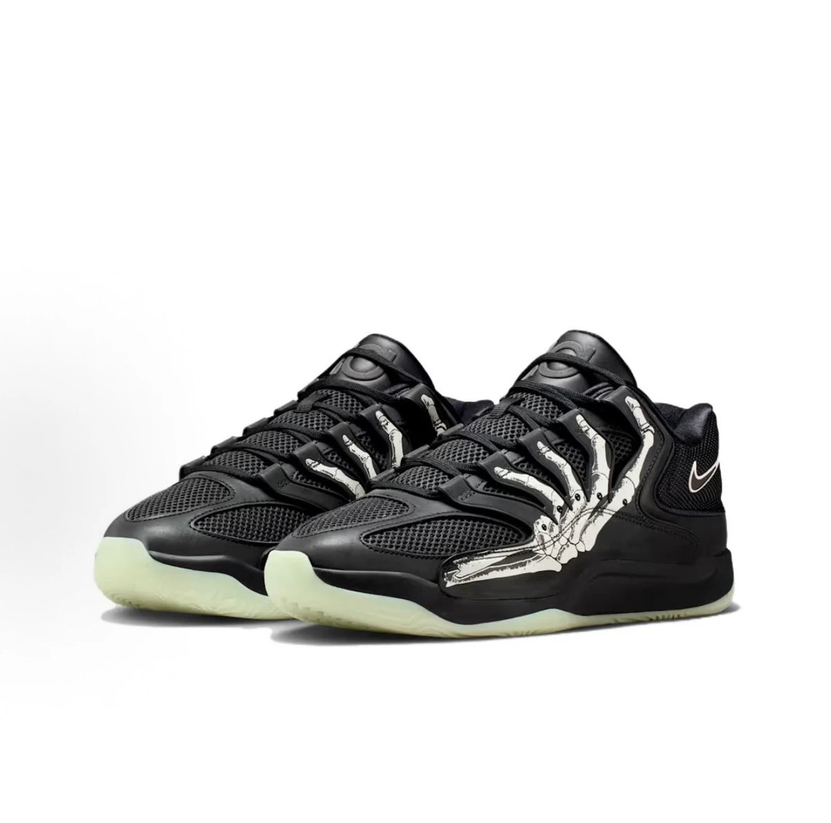 Nike KD 17 Skeleton Black Glow In The Dark Basketball Shoes, Men Halloween Limited Sneakers