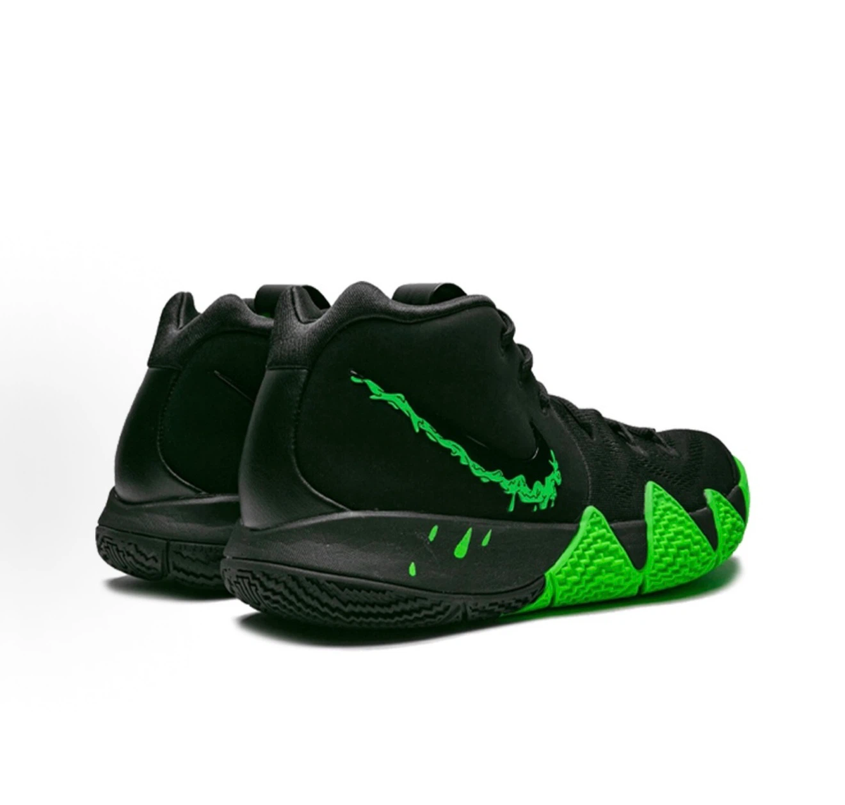 Nike Kyrie 4 Halloween Black Green Slime Men Basketball Shoes, Irving Performance Sneakers