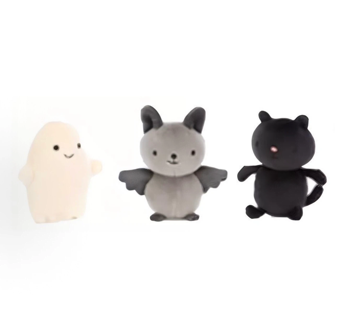 Halloween Cauldron Plush Set, Ghost Bat and Black Cat Stuffed Dolls in Pot, Spooky Cute Soft Toy Gift