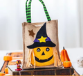 Halloween Trick or Treat Candy Bags, Reusable Linen Gift Tote Bags for Kids