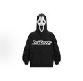 Kakazzy Halloween Scream Ghost Face Full Zip Hoodie Unisex Streetwear Jacket