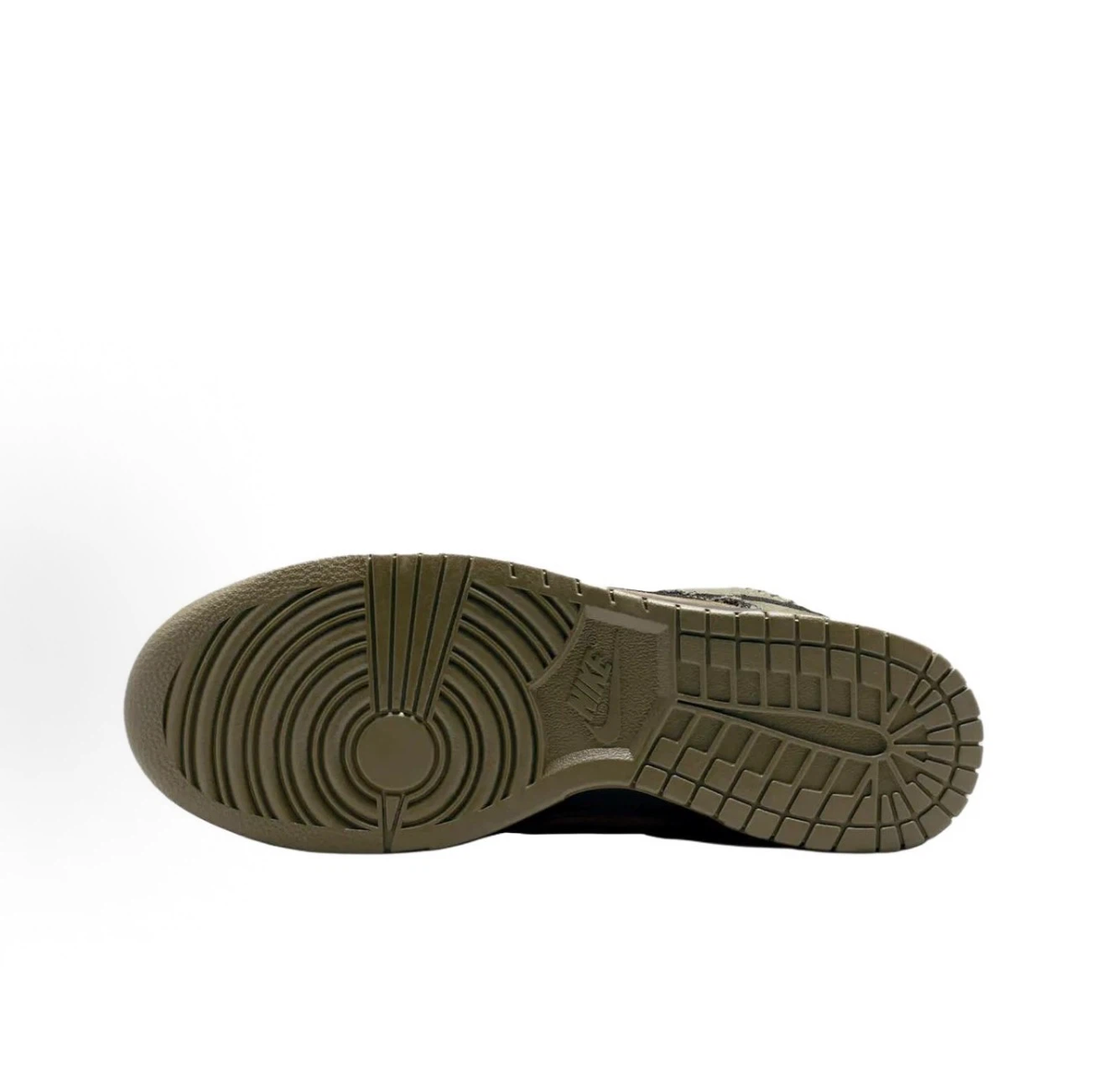 Nike Dunk Low "Military Patchwork" Brown Black Olive Sneakers, Men Halloween Vintage Skate Shoes