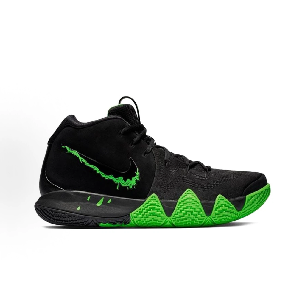 Nike Kyrie 4 Halloween Black Green Slime Men Basketball Shoes, Irving Performance Sneakers